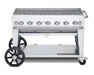 Crown Verity Crown Verity 48" Mobile Grill Single Inlet 50-100 lb. Tank Capacity - CV-MCB-48-SI50/100 CV-MCB-48-SI50/100 Barbecue Finished - Gas