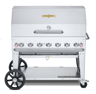 Crown Verity Crown Verity 48" Mobile Grill Single Inlet 50-100 lb. Tank Capacity & RollDome Package - CV-MCB-48-SI50/100-RDP CV-MCB-48-SI50/100-RDP Barbecue Finished - Gas