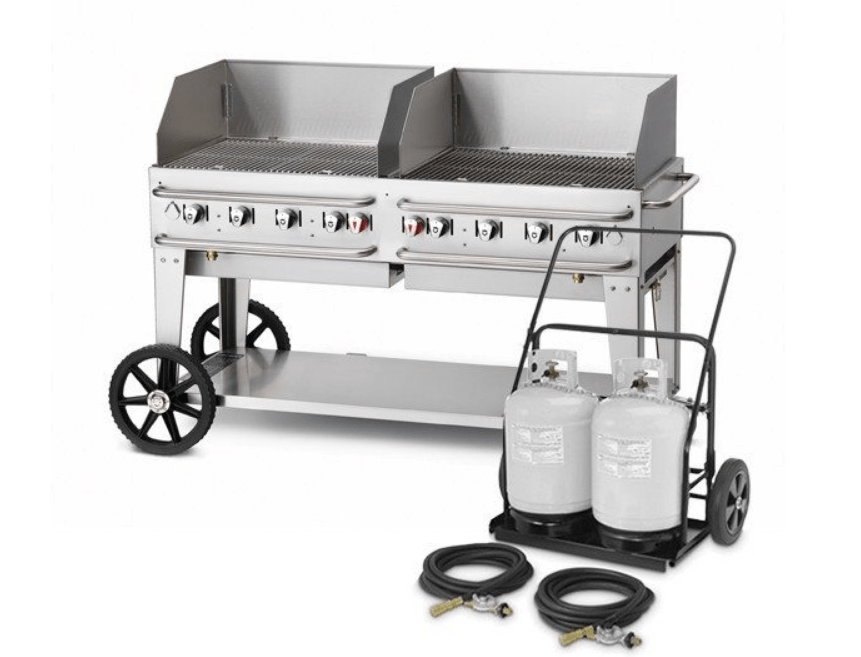 Crown Verity Crown Verity 60" Mobile Club Grill Wind Guard CV-MCC-60WGP Barbecue Finished - Gas