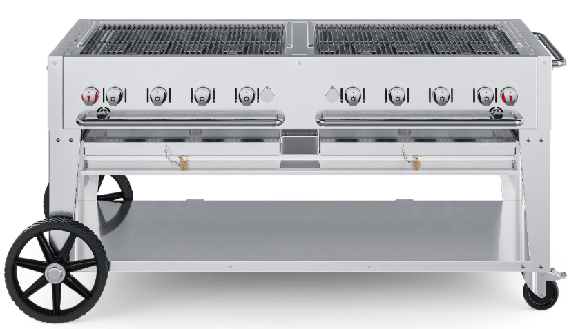 Crown Verity Crown Verity 60" Mobile Grill Single Inlet 50-100 lb. Tank Capacity - CV-MCB-60-SI50/100 CV-MCB-60-SI50/100 Barbecue Finished - Gas