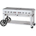 Crown Verity Crown Verity 60" Mobile Grill Single Inlet 50-100 lb. Tank Capacity & Double RollDome Package CV-MCB-60-SI50/100-RDP Barbecue Finished - Gas