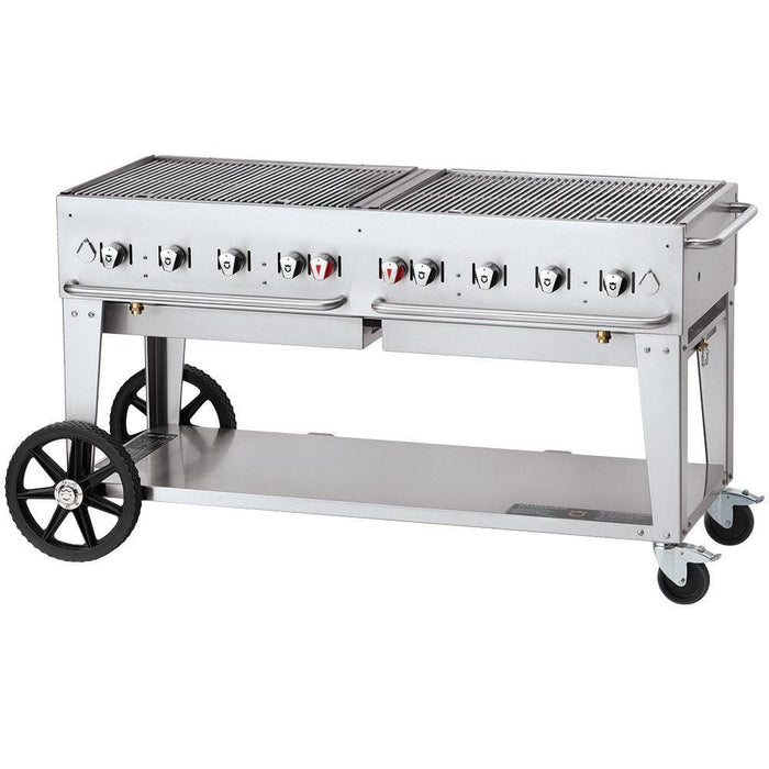 Crown Verity Crown Verity 60" Mobile Grill Single Inlet 50-100 lb. Tank Capacity & Single RollDome Package CV-MCB-60-SI50/100-1RDP Barbecue Finished - Gas