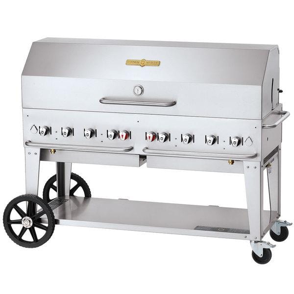 Crown Verity Crown Verity 60" Mobile Grill Single Inlet 50-100 lb. Tank Capacity & Single RollDome Package CV-MCB-60-SI50/100-1RDP Barbecue Finished - Gas