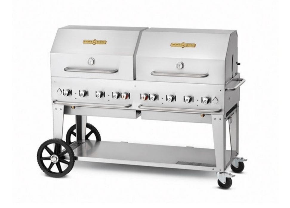 Crown Verity Crown Verity 60" Mobile Grill + Two RollDome Package Barbecue Finished - Gas