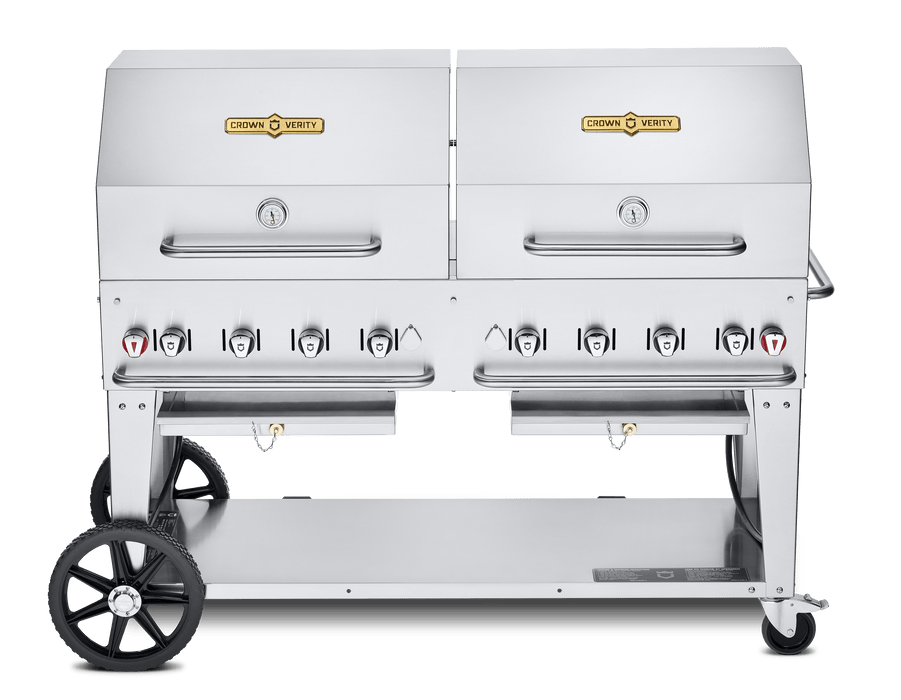 Crown Verity Crown Verity 60" Mobile Grill + Two RollDome Package Barbecue Finished - Gas