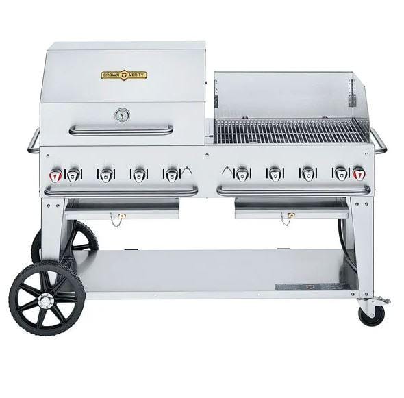 Crown Verity Crown Verity 60" Mobile Grill + WindGuard + RollDome Package Barbecue Finished - Gas