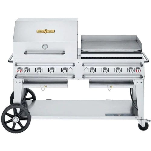 Crown Verity Crown Verity 60" Rental Gas Grill with Dome & Griddle Package (50/100lb Tanks Only) CV-RCB-60RGP-SI50/100 Barbecue Finished - Gas