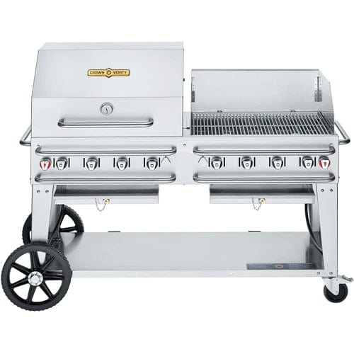 Crown Verity Crown Verity 60" Rental Gas Grill with Dome & Windguard Package (50/100lb Tanks Only) CV-RCB-60RWP-SI50/100 Barbecue Finished - Gas