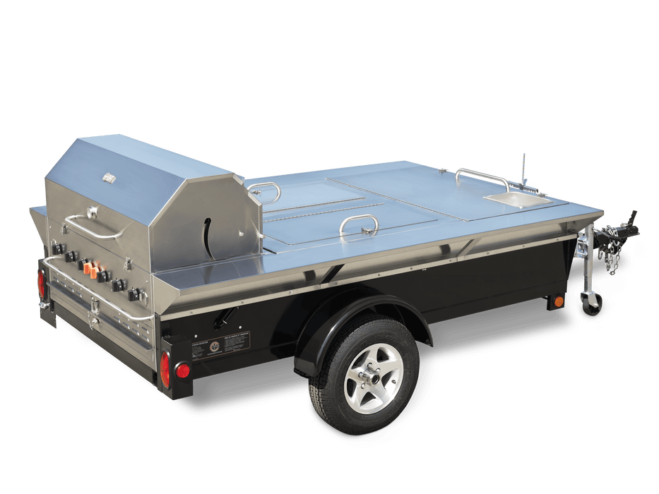 Crown Verity Crown Verity 69" Tailgate Grill with Beverage Compartments and Sink CV-TG-4 Barbecue Finished - Gas