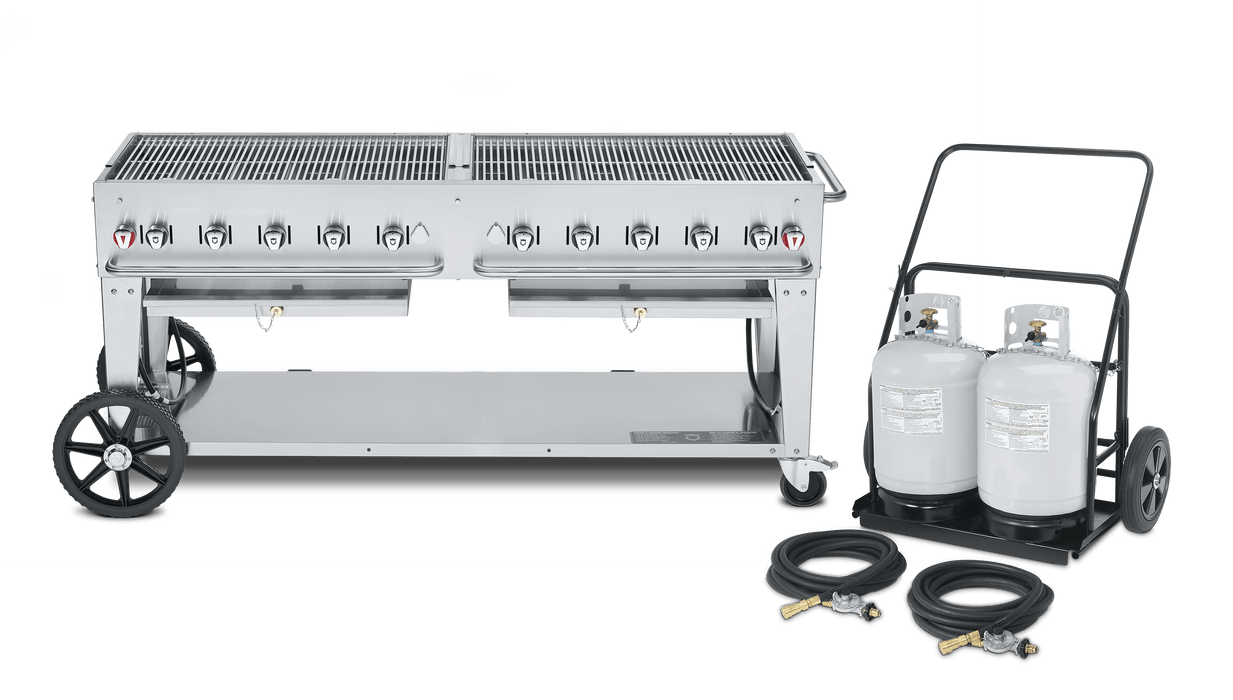 Crown Verity Crown Verity 72" Mobile Club Grill Barbecue Finished - Gas
