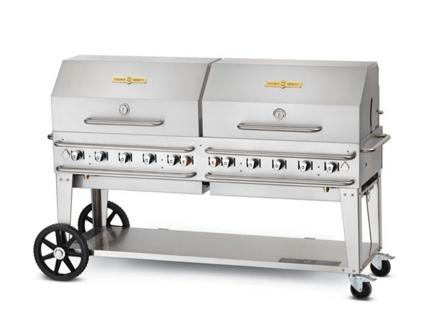 Crown Verity Crown Verity 72" Mobile Club Grill Roll Domes CV-MCC-72RDP Barbecue Finished - Gas
