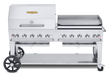 Crown Verity Crown Verity 72" Mobile Grill + Pro Griddle + RollDome Package Barbecue Finished - Gas