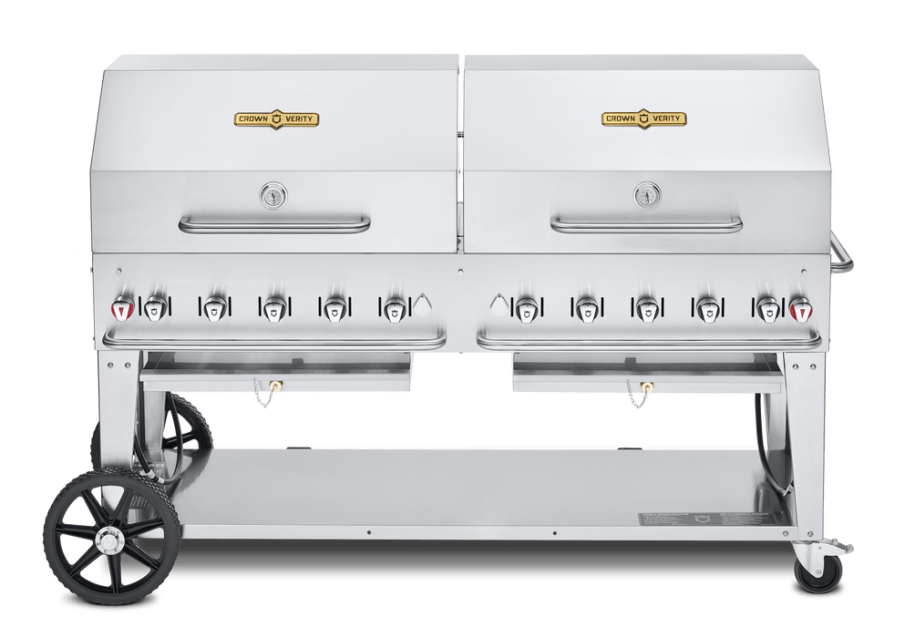 Crown Verity Crown Verity 72" Mobile Grill + RollDome Package Barbecue Finished - Gas