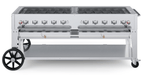 Crown Verity Crown Verity 72" Mobile Grill Single Inlet 50-100 lb. Tank Capacity - CV-MCB-72-SI50/100 CV-MCB-72-SI50/100 Barbecue Finished - Gas