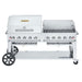 Crown Verity Crown Verity 72" Mobile Grill Single Inlet 50-100 lb. Tank Capacity & Pro Griddle & RollDome Package Package CV-MCB-72-SI50/100-RGP Barbecue Finished - Gas