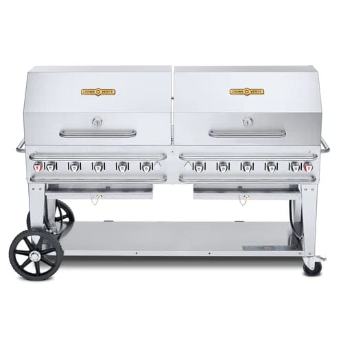 Crown Verity Crown Verity 72" Rental Gas Grill with 2x Dome Package (50/100 lb Tanks Only) CV-RCB-72RDP-SI50/100 Barbecue Finished - Gas