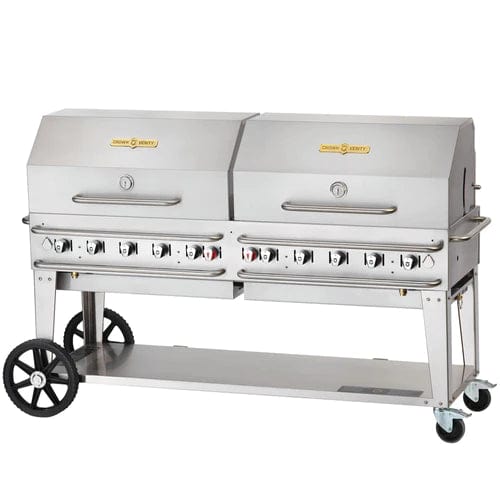 Crown Verity Crown Verity 72" Rental Gas Grill with 2x Dome Package CV-RCB-72RDP Barbecue Finished - Gas