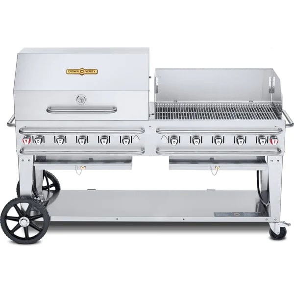Crown Verity Crown Verity 72" Rental Gas Grill with Dome & Wind Guard Package (50/100 lb Tanks Only) CV-RCB-72RWP-SI50/100 Barbecue Finished - Gas