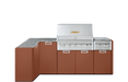 Crown Verity Crown Verity Corner Modular Grill Package (w/ Light Package) Propane / Red Rock Sandstone CV-IMP-C-RR-LP-LT Barbecue Finished - Gas