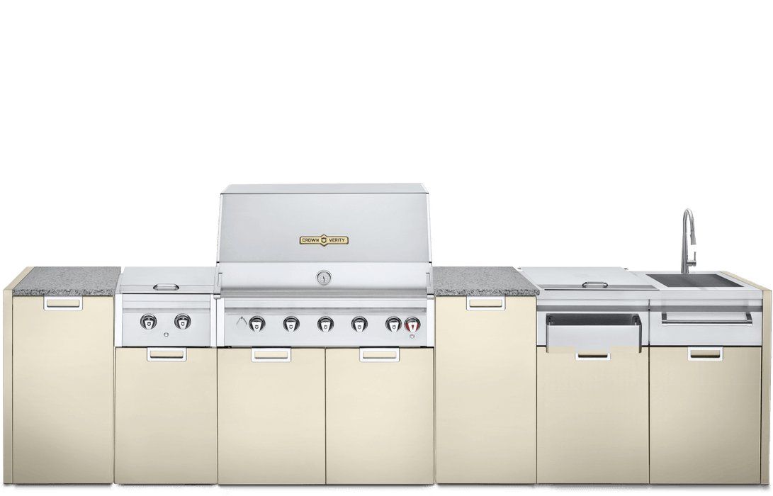 Crown Verity Crown Verity Five-Piece Modular Grill Package Propane / Alberta Wheatfield CV-IMP-5-AW-LP Barbecue Finished - Gas