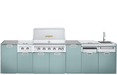 Crown Verity Crown Verity Five-Piece Modular Grill Package Propane / Grotto Turquoise CV-IMP-5-GT-LP Barbecue Finished - Gas