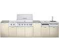 Crown Verity Crown Verity Five-Piece Modular Grill Package (w/ Light Package) Propane / Alberta Wheatfield CV-IMP-5-AW-LP-LT Barbecue Finished - Gas