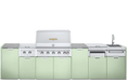 Crown Verity Crown Verity Five-Piece Modular Grill Package (w/ Light Package) Propane / Cape Cod Breeze CV-IMP-5-CC-LP-LT Barbecue Finished - Gas