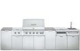 Crown Verity Crown Verity Five-Piece Modular Grill Package (w/ Light Package) Propane / Stainless Steel CV-IMP-5-SS-LP-LT Barbecue Finished - Gas