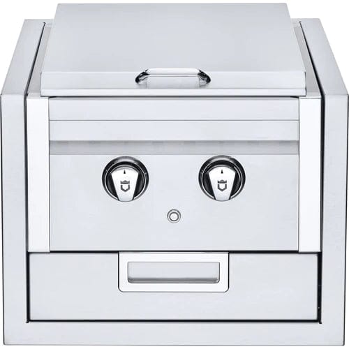 Crown Verity Crown Verity Infinite Built-In 18" Gas Dual Side Burner with Light Package Barbecue Finished - Gas