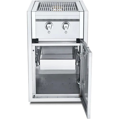 Crown Verity Crown Verity Infinite Built-In Gas Dual Side Burner with Single Drawer and Light Package IBISC-SBNG-1D-LT Outdoor Finished