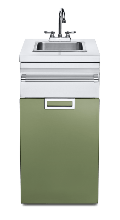 Crown Verity Crown Verity Infinite Series Cabinet Module with Sink & Garbage Holder - ICM-SK-GH Napa Valley Olive ICMNV-SK-GH Barbecue Parts