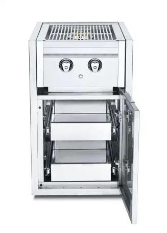 Crown Verity Crown Verity Infinite Series Small Cabinet with Built-In Dual Side Burner & Two Single Drawers - IBISC-SBNG-2D IBISC-SBNG-2D Barbecue Finished - Gas