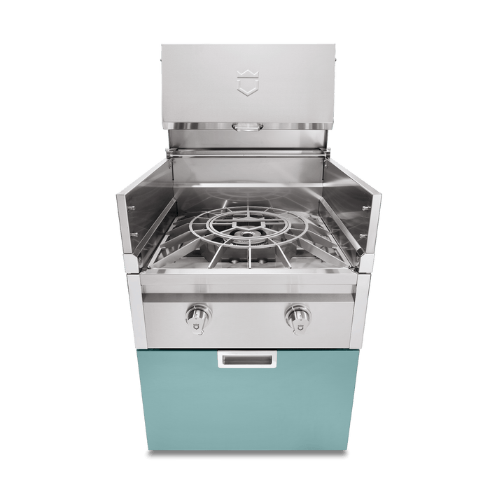 Crown Verity Crown Verity Modular  Power Burner with Light Package - ICM-PBNG-LT Grotto Turquoise ICM-PBNGGT-LT Barbecue Finished - Gas