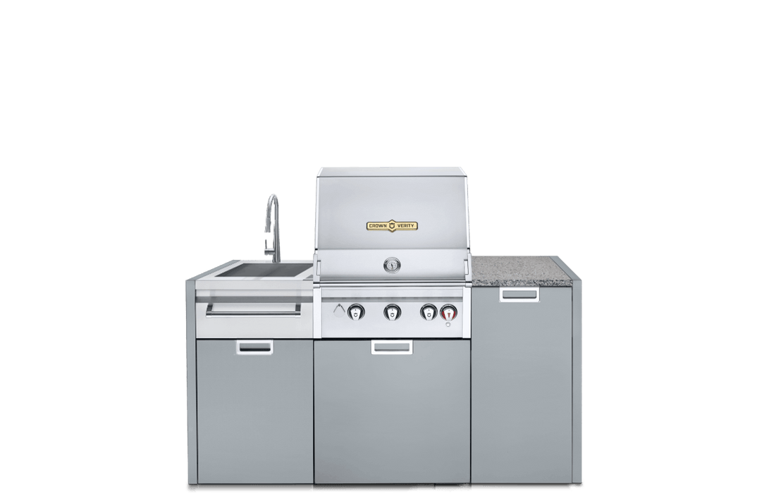 Crown Verity Crown Verity Three-Piece Modular Grill Package Propane / Muskoka Mist CV-IMP-3-MM-LP Barbecue Finished - Gas