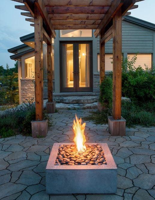 Dekko Dekko Alea Concrete 60,000 BTU Fire Pit ALEA Fireplace Finished - Outdoor