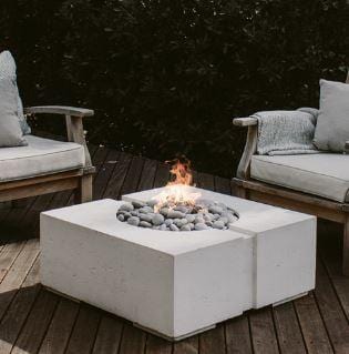 Dekko Dekko Bravo 60,000 BTU Concrete Fire Pit BRAVO Fireplace Finished - Outdoor