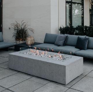Dekko Dekko Sonoma 65,000 BTU Concrete Fire Pit SONOMA Fireplace Finished - Outdoor
