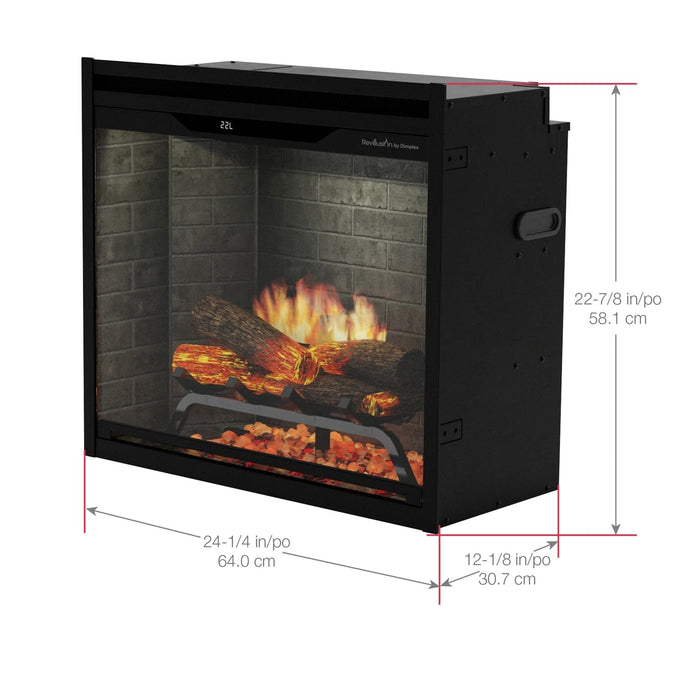Dimplex Dimplex 24" Revillusion Built-in Electric Firebox - REV24 Fireplace Finished - Electric