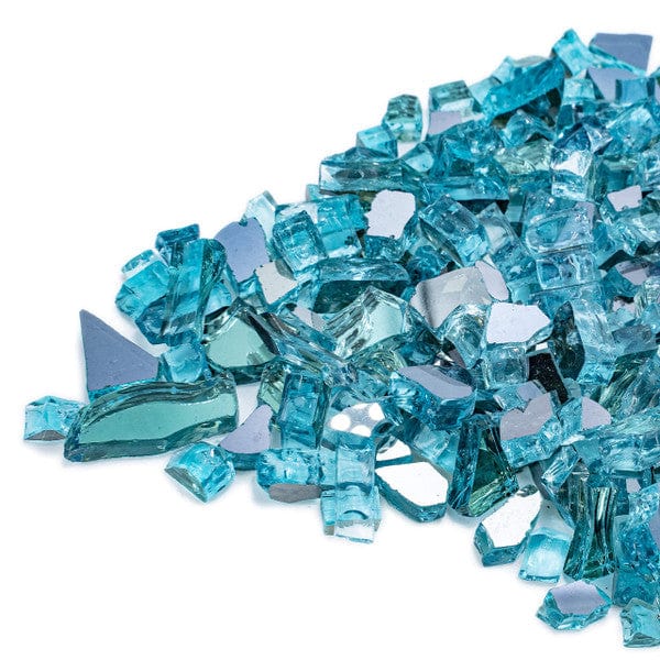 (Do Not Use) Linzel Distributing Light Blue 1/4" Reflective Lava Glass 10 lb Jar - BM/50686 BM/50686 Fireplace Accessories