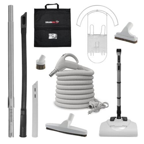 Drainvac - Broan Nutone Vacs Drainvac Central Vacuum Premium Accessory Kit w/ Electric Brush (35 ft.) - KIT35P.ELEC KIT35P.ELEC Vacuum Finished