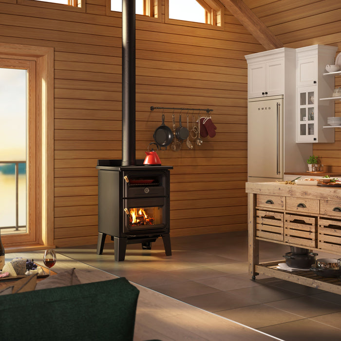 Drolet Drolet Bistro Wood Burning Cookstove DB04815-MFP Fireplace Finished - Wood