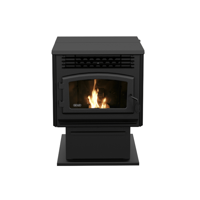 Drolet Drolet Eco-55 Pellet Stove (w/ 3" Ground Floor Kit) DP00070KVG-MFP Fireplace Finished - Wood