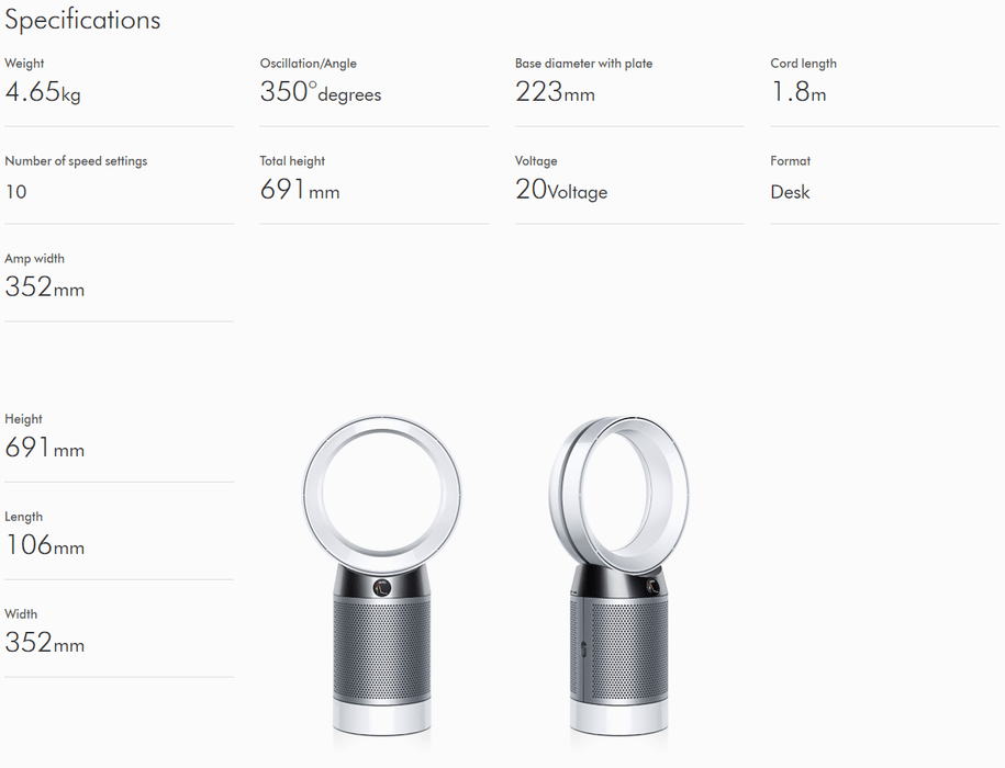 Dyson DP04 Pure Cool Purifying Fan Refurbished Chadwicks Hacks