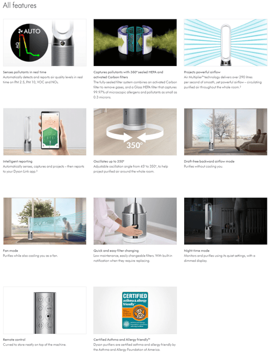 Dyson Dyson Pure Cool Air Purifying Tower Fan (Refurbished) - TP04 310126-02 Housewares Finished