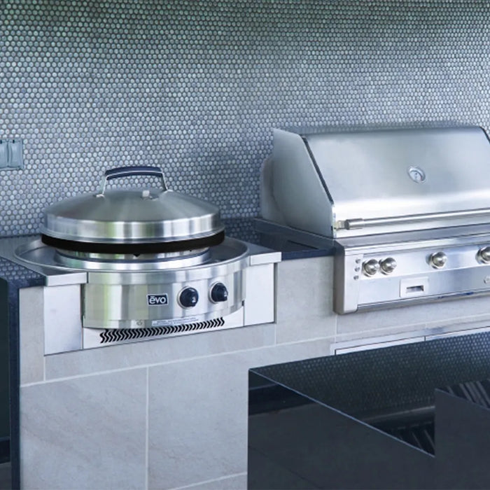 Evo Grills EVO Grills Affinity 25G Built-in Gas Flattop Griddle (Seasoned Cooksurface) Barbecue Finished - Gas