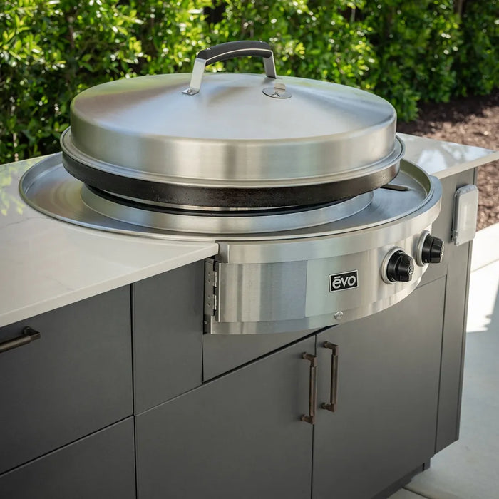Evo Grills EVO Grills Affinity 30G Built-In Gas Flattop Griddle (Ceramic Clad Coating) Barbecue Finished - Gas
