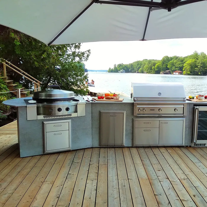 Evo Grills EVO Grills Affinity 30G Built-In Gas Flattop Griddle (Ceramic Clad Coating) Barbecue Finished - Gas