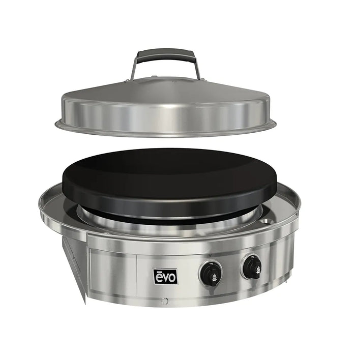 Evo Grills EVO Grills Affinity 30G Built-In Gas Flattop Griddle (Ceramic Clad Coating) Barbecue Finished - Gas