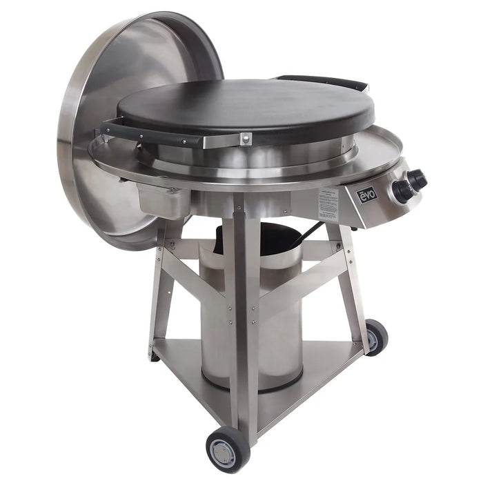 Evo Grills EVO Grills Professional Wheeled Cart Flattop Griddle (Seasoned Cooksurface) Barbecue Finished - Gas