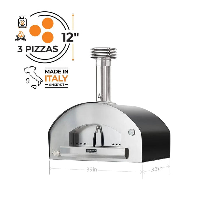Fontana Forni Fontana Forni Firenze Hybrid Gas & Wood Pizza Oven Grey FTFIR-H-A Barbecue Finished - Gas 810103970342